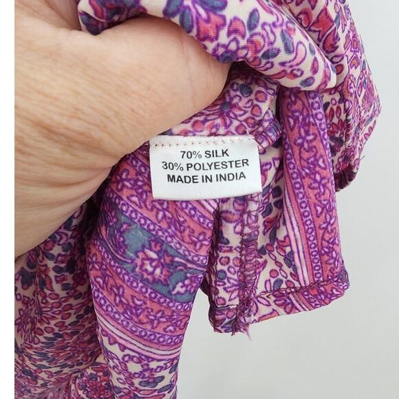 New NWT Perry Walker Collective Silk Blend Floral Strapless Dress One Size - Picture 5 of 6